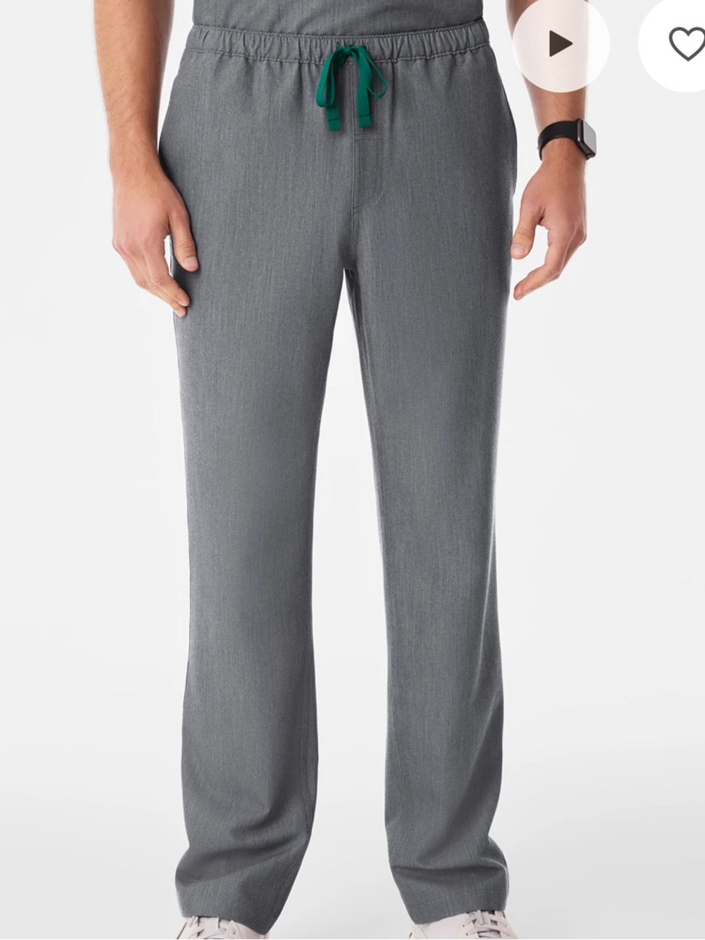 FIGS Men's Pisco Basic Straight Leg Scrub Pants Size Small Gray Graphite FM4500